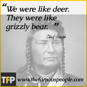 We were like deer. They were like grizzly bear. We were like deer. They were like grizzly bear.