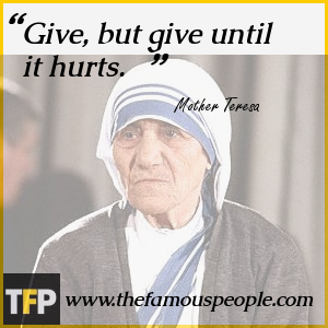 Give, but give until it hurts. Give, but give until it hurts.