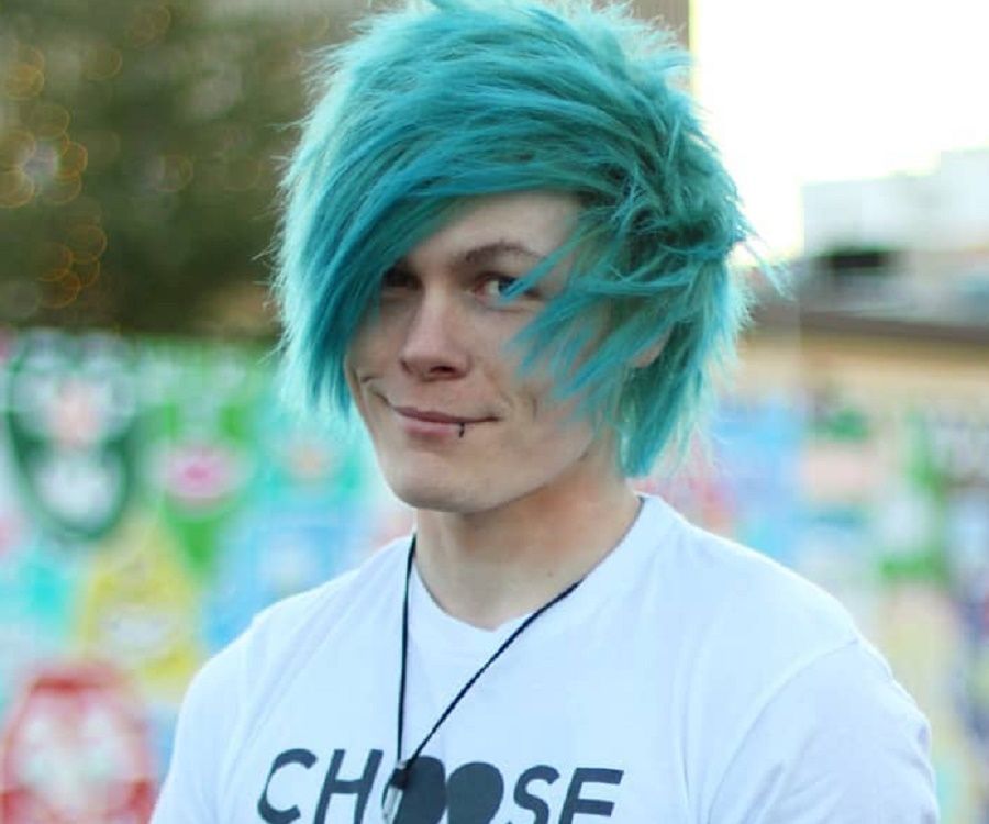 robby with blue hair